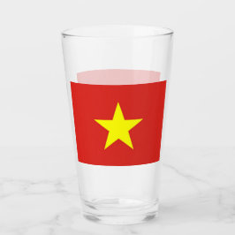 Copa Patriótica de vidrio con bandera de Vietnam