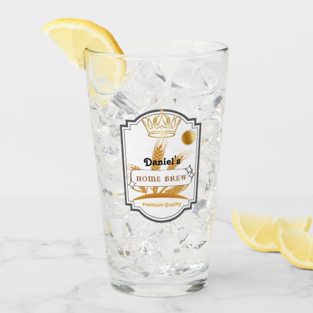 Copa personalizada de vidrio de cerveza (Anverso (hielo))