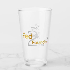Copa personalizada de vidrio "Fed2Founder"