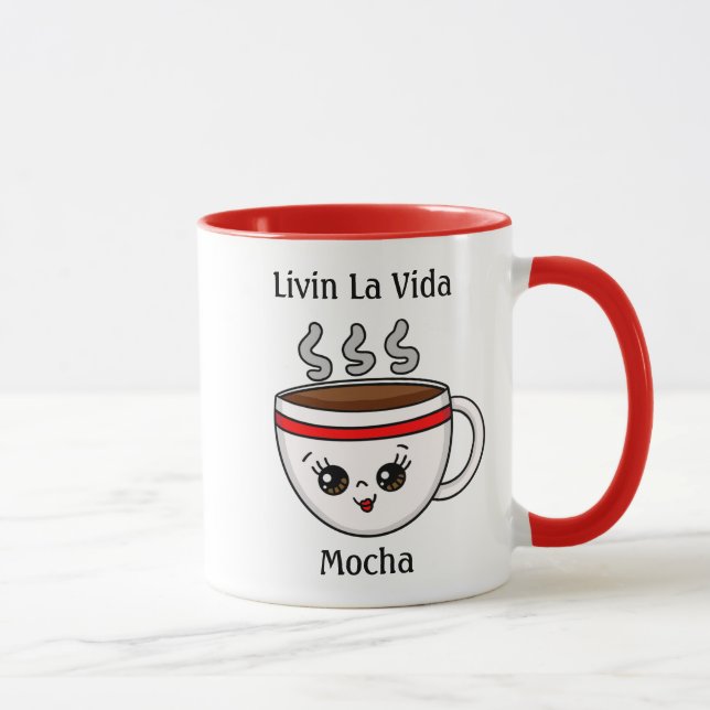 Copa Personalizado Livin La Vida Mocha Kawaii (Derecha)