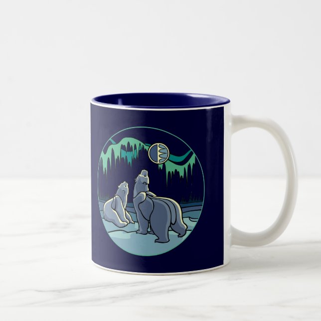 Copa Polar de Oso Tribal Oso Arte Mugs Cups de oso (Derecha)
