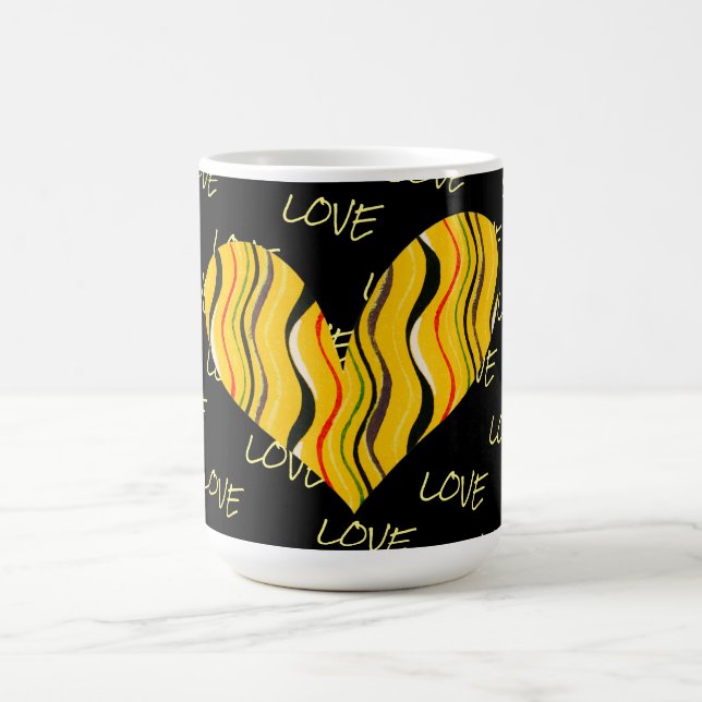 Copa Retro Wavy Heart Love Mug (Centro)