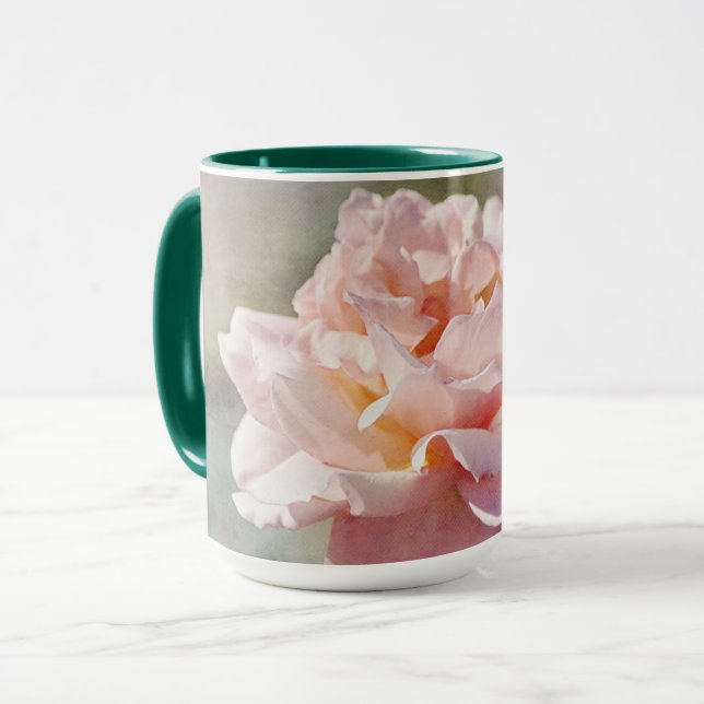 Copa Rubor Rosa Flower Art Mug (Anverso izquierdo)