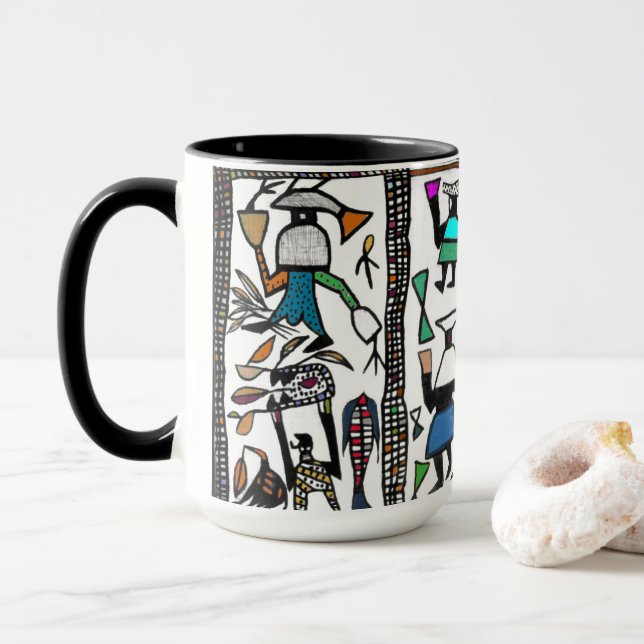 Copa Senufu Colorida de Café (Con donut)