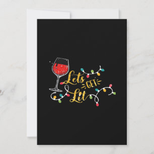 Copas de Vino Let's Get Lit Luces de Navidad Bebid