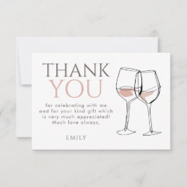 Copas de vino Modern Doodle agradecimiento Bridal 