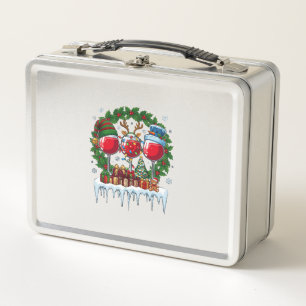Copas de vino rojas de Navidad Corona de acebo Hom