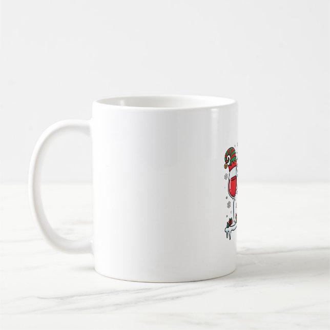 Copas de vino tinto de Navidad Vector de vacacione (Izquierda)