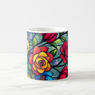 Copas florales y Ilustracion de Pegatinas sobre el