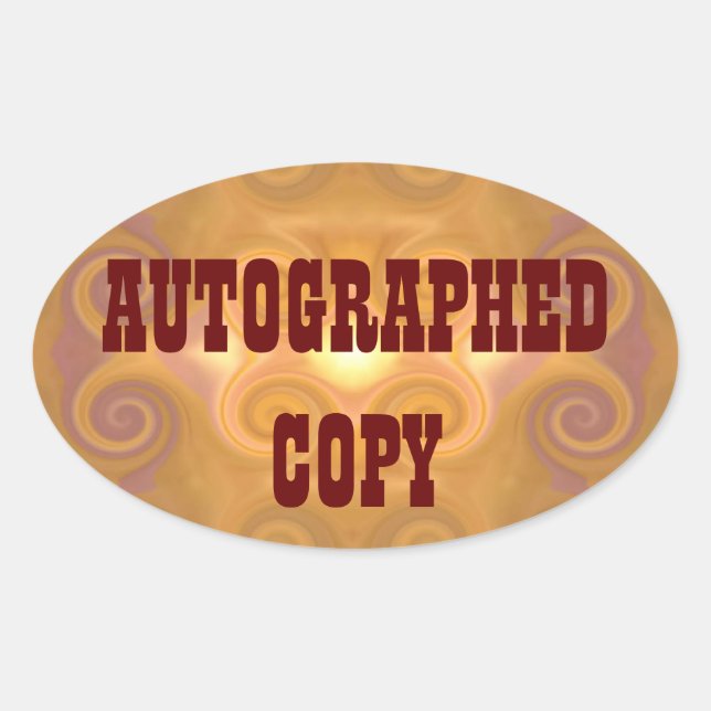 Copia autografiada - Pegatinas Oval (#7) (Anverso)