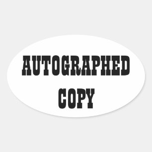 Copia autografiada - Pegatinas Oval (#9)