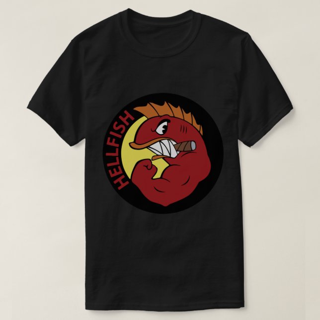 Copia de camiseta clásica de Hellfish Flying (Diseño del anverso)