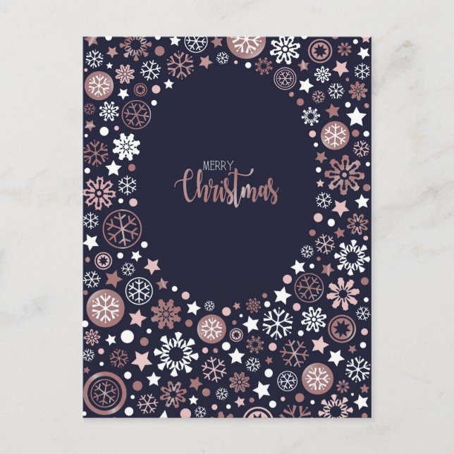 Copia de Copos de Nieve de Navidad de Rosa Elegant (Anverso)