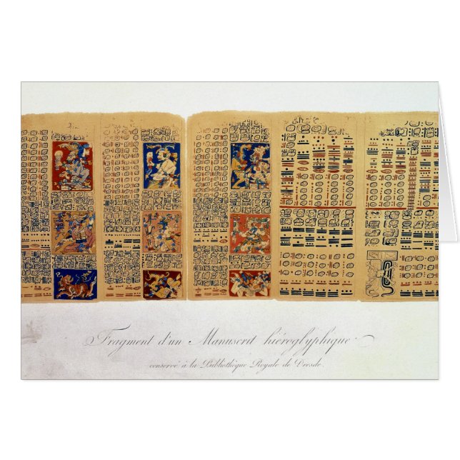 Copia de un fragmento del códice de Dresden (Anverso (Horizontal))