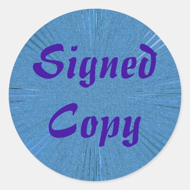 Copia firmada - Pegatinas redondos (#1) (Anverso)