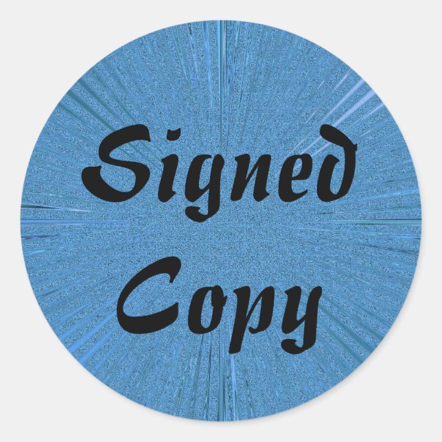 Copia firmada - Pegatinas redondos (#1) (Anverso)