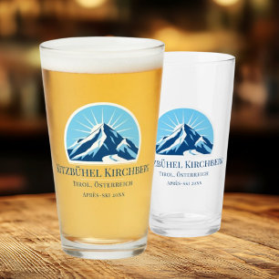 Copo de cerveza del resort de esquí Kitzbühel Kirc