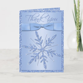 Copo de Nieve Azul con Tarjeta de Agradecimiento d
