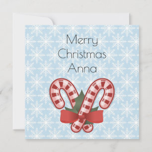 Copo de nieve azul dulce, palo de dulce rojo