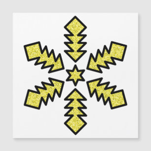 Copo de Nieve Brillante - Estrella Amarilla