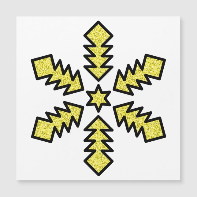 Copo de Nieve Brillante - Estrella Amarilla (Anverso)