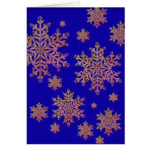 Copo de nieve de cobre cubierto en azul de cobalto