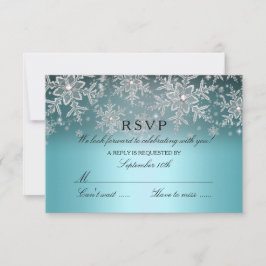Copo de Nieve de Cristal Azul RSVP de Invierno