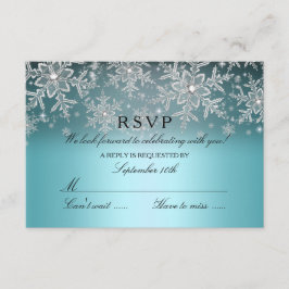 Copo de Nieve de Cristal Azul RSVP de Invierno