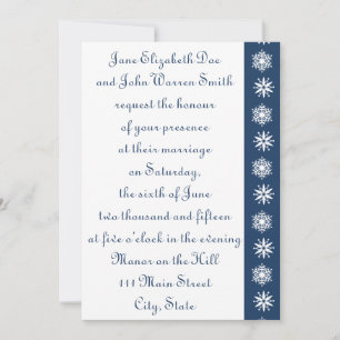Copo de Nieve de Invierno en Invitación de Boda Az
