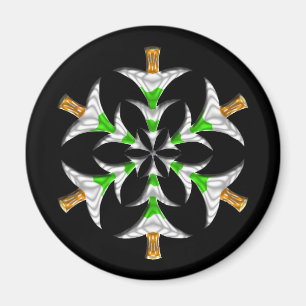 Copo de nieve del árbol de pino - imán