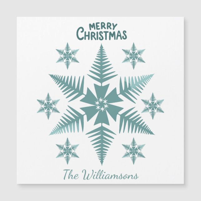 Copo de nieve editable de Navidad / Vacaciones (Anverso)