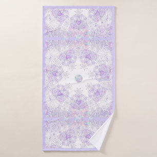 copo de nieve morado ligero y corazón brillante