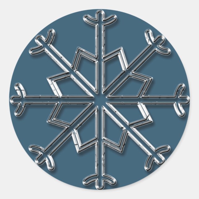 Copo de nieve plateado 1 - pegatinas de vacaciones (Anverso)