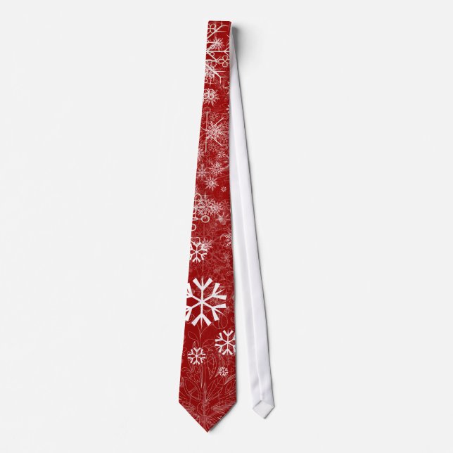 Copo de nieve, rojo carmesí, Corbata de fiestas (Anverso)
