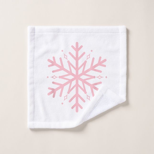 Copo de nieve rosa (Toallita)