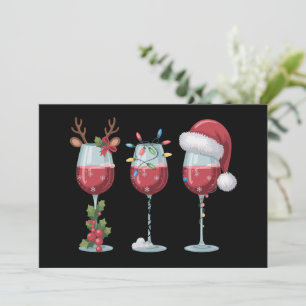Copo de vino de Santa Navidad Temporada de vacacio