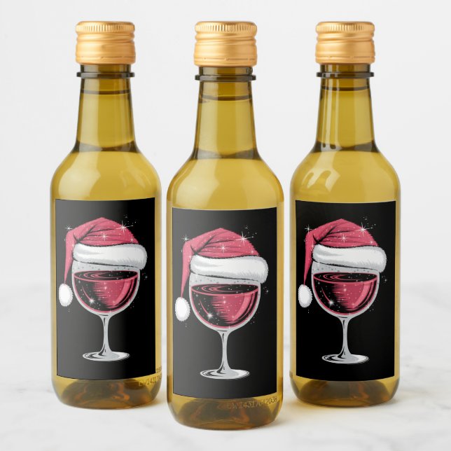 Copo de vino tinto Navidad Divertida Navidad Xmas  (Botellas)
