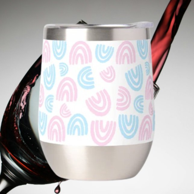Copo para Vino sin Tallo con Arcoíris del Orgullo  (Subido por el creador)