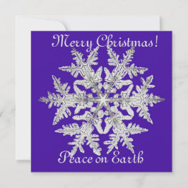 Copos de Navidad plateados sobre un púrpura brilla