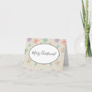 Copos de nieve a mano Árboles de Navidad Multicolo