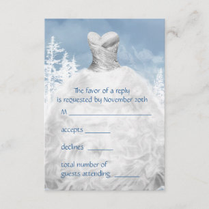 Copos de nieve azul de invierno Quinceanera RSVP