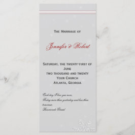 Copos de nieve blancos en el programa de boda de p