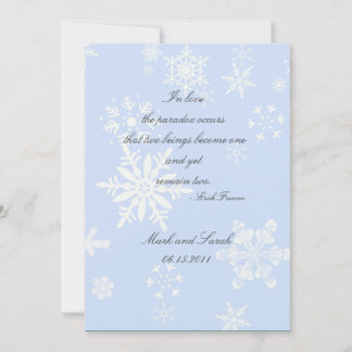 Copos de nieve Boda 2 Invitación