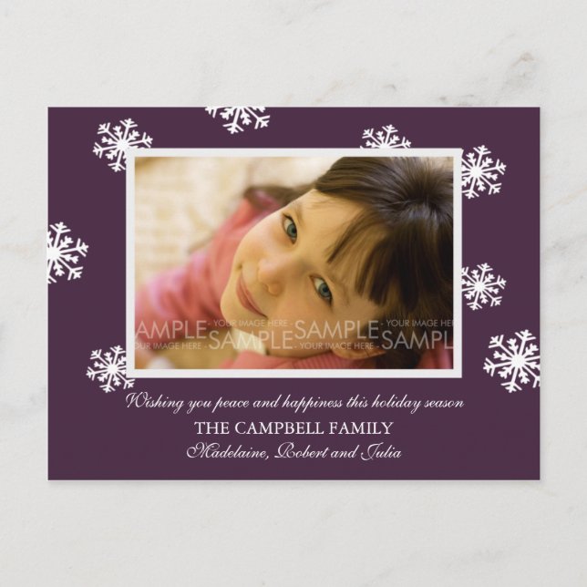 Copos de nieve de ciruela de azúcar : Postal de fo (Anverso)