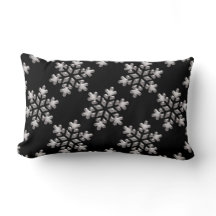 Copos De Nieve De Invierno Blancos En La Almohada 