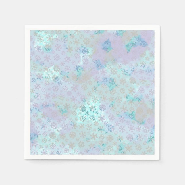 Copos de nieve de la servilleta fiesta (Anverso)