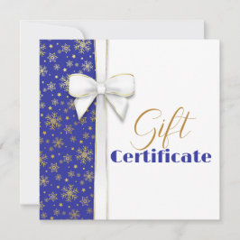 Copos de nieve de oro Navidades lujosos azul azul