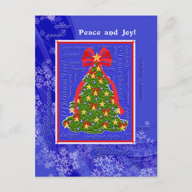 Copos de nieve del árbol de Navidad de las letras (Anverso)