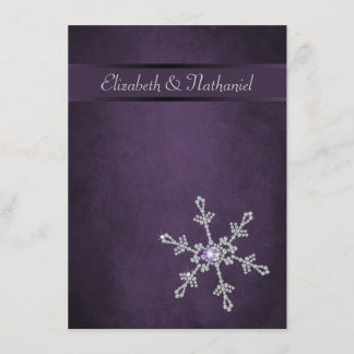 Copos de nieve del diamante y menú de la boda de
