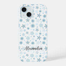 Copos de nieve en diferentes tonalidades de invier